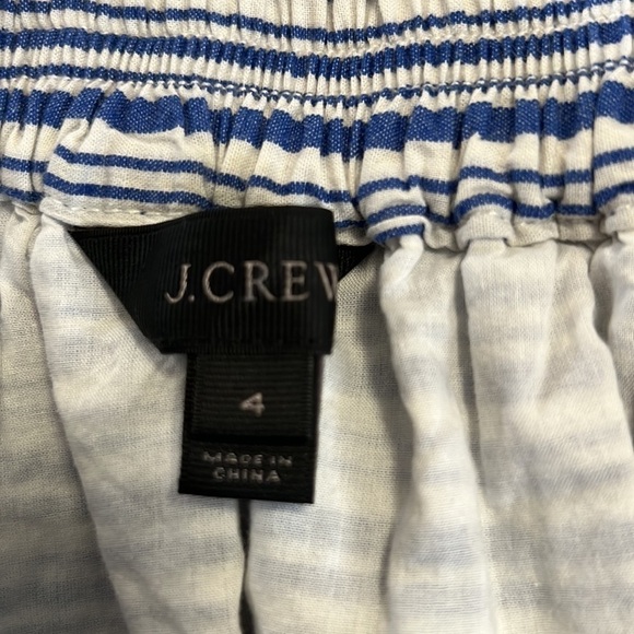 - J Crew blue stripe pleated skirt - Picture 6 of 7